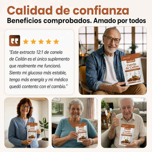 CanelaPura Vitalbeth™ Canela de Ceilán — Equilibrio Glucémico Avanzado 7200mg